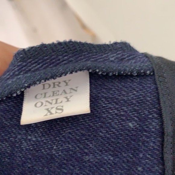 Tish Cox Blue wool dress ruffle midi sleeveless - Picture 9 of 16